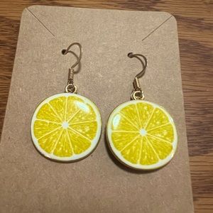 Fruit slice earrings - Lemon